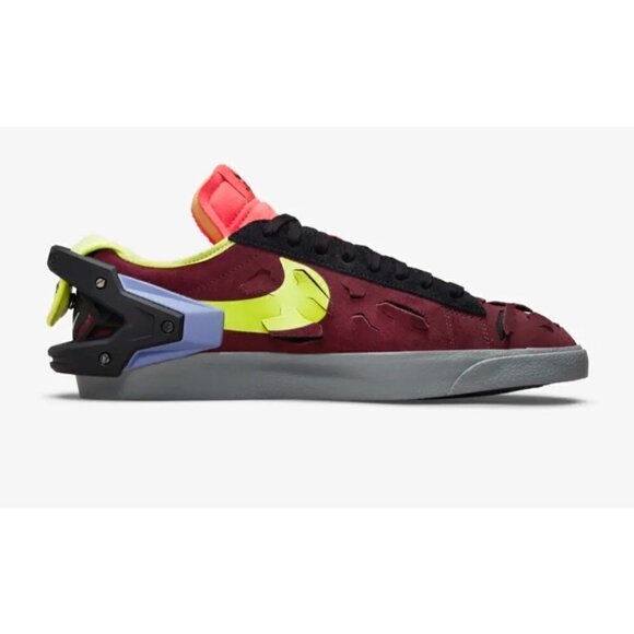 Nike × ACRONYM Blazer Low Night Maroon Men’s 7.5 - Picture 3 of 6